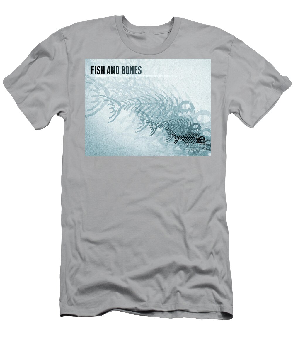 Fish T-Shirt featuring the digital art Fish And Bones by Phil Perkins