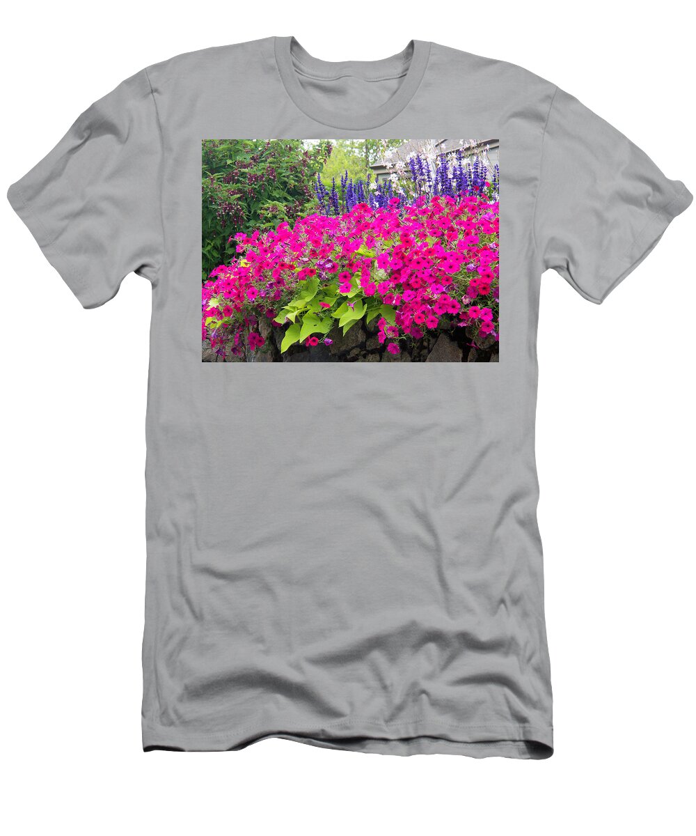 Colorful Flowers T-Shirt featuring the photograph Floral Medley Closeup by Karen Zuk Rosenblatt