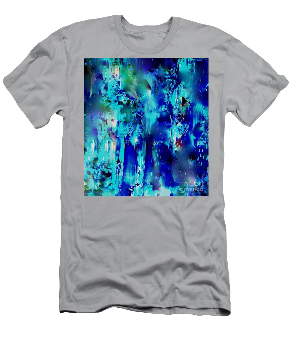 Painting-abstract Acrylic T-Shirt featuring the mixed media Forbidden Fruit by Catalina Walker