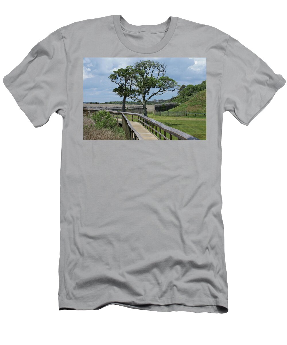  T-Shirt featuring the photograph Fort Fisher Boardwalk by Heather E Harman