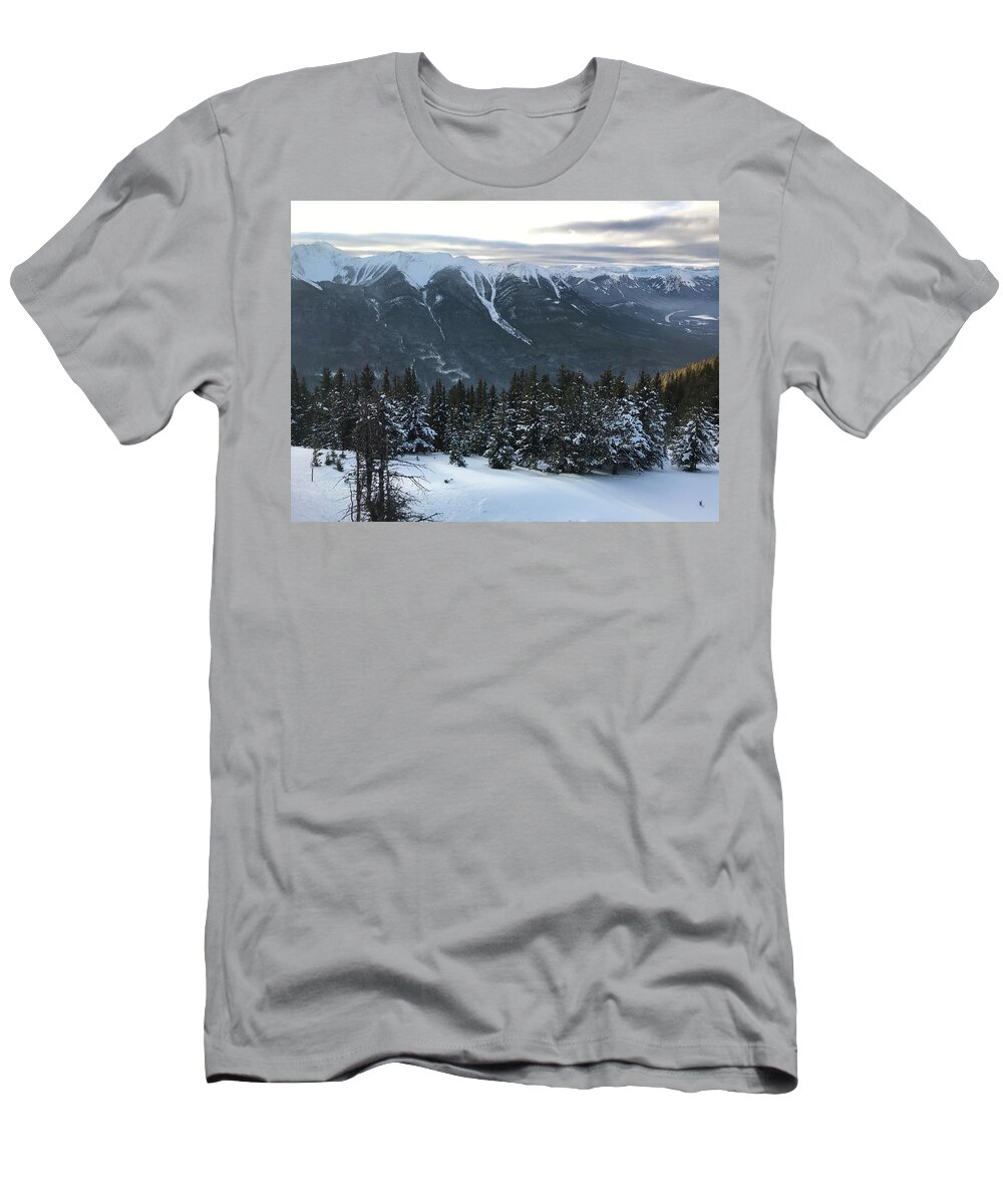Mountains T-Shirt featuring the painting Fortress by Trilby Cole