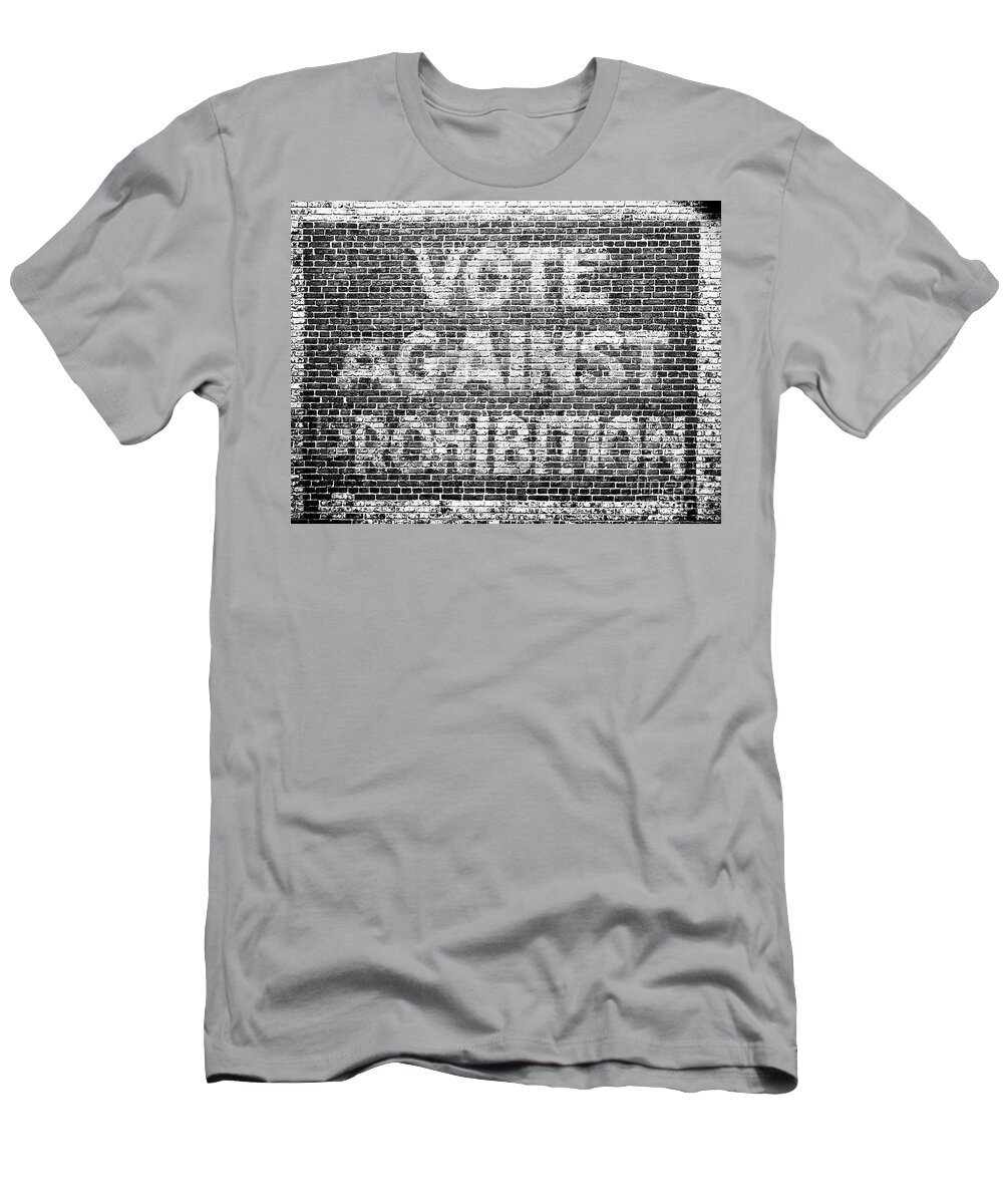 Prohibition. 20s T-Shirt featuring the painting Funny Roaring Twenties No Prohibition Roaring 20s Gift Vote Against Prohibition Sign by Tony Rubino