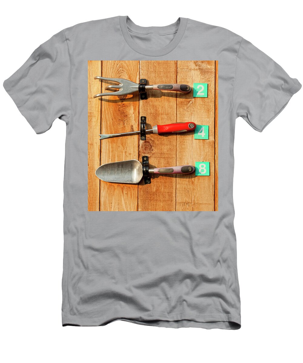 Tools T-Shirt featuring the photograph Garden tools by Alexey Stiop