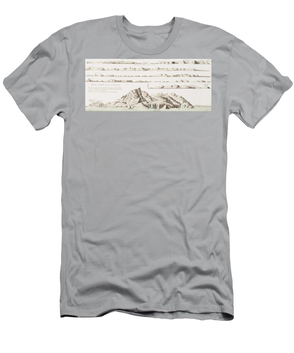 Beach T-Shirt featuring the painting Geographic and physical considerations on the new discoveries north of the Great Sea by MotionAge Designs
