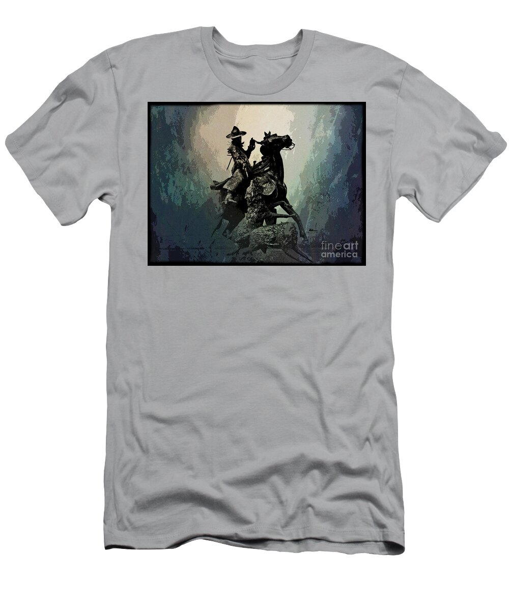 George Lane T-Shirt featuring the photograph George Lane and the Bar U Ranch by Al Bourassa
