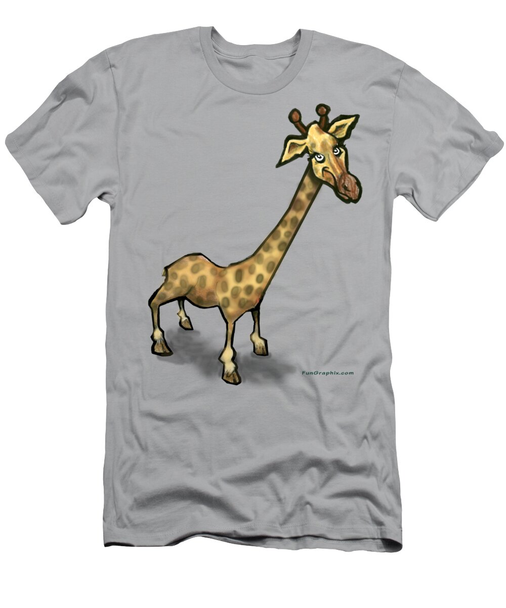 Giraffe T-Shirt featuring the digital art Giraffe by Kevin Middleton
