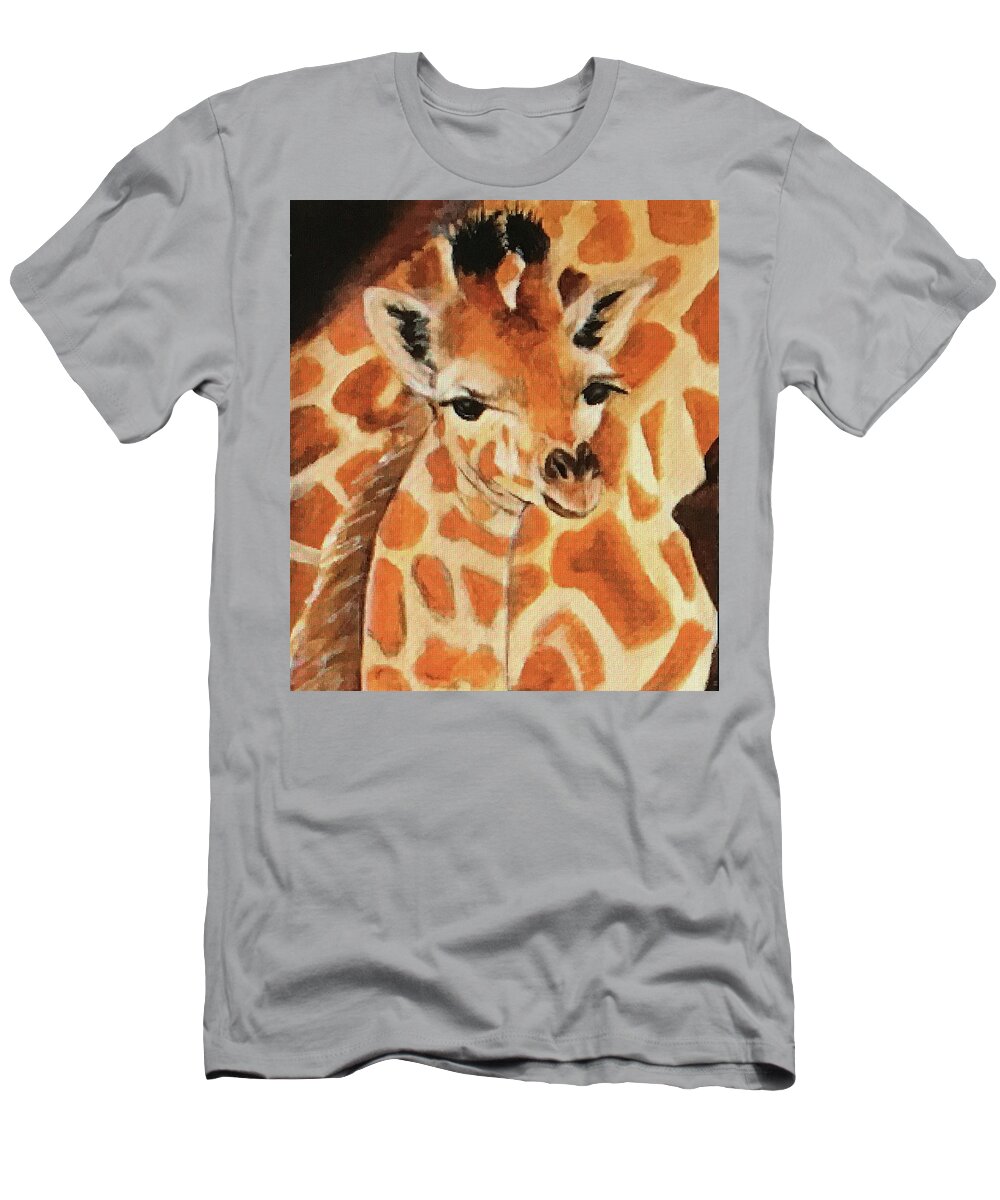 Art T-Shirt featuring the painting Giraffe by Tammy Pool