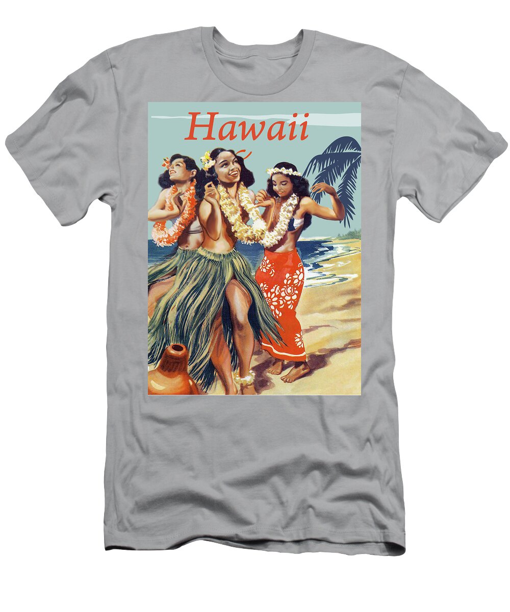 Girls Hawaii Beach T-Shirt Long Shot - Pixels