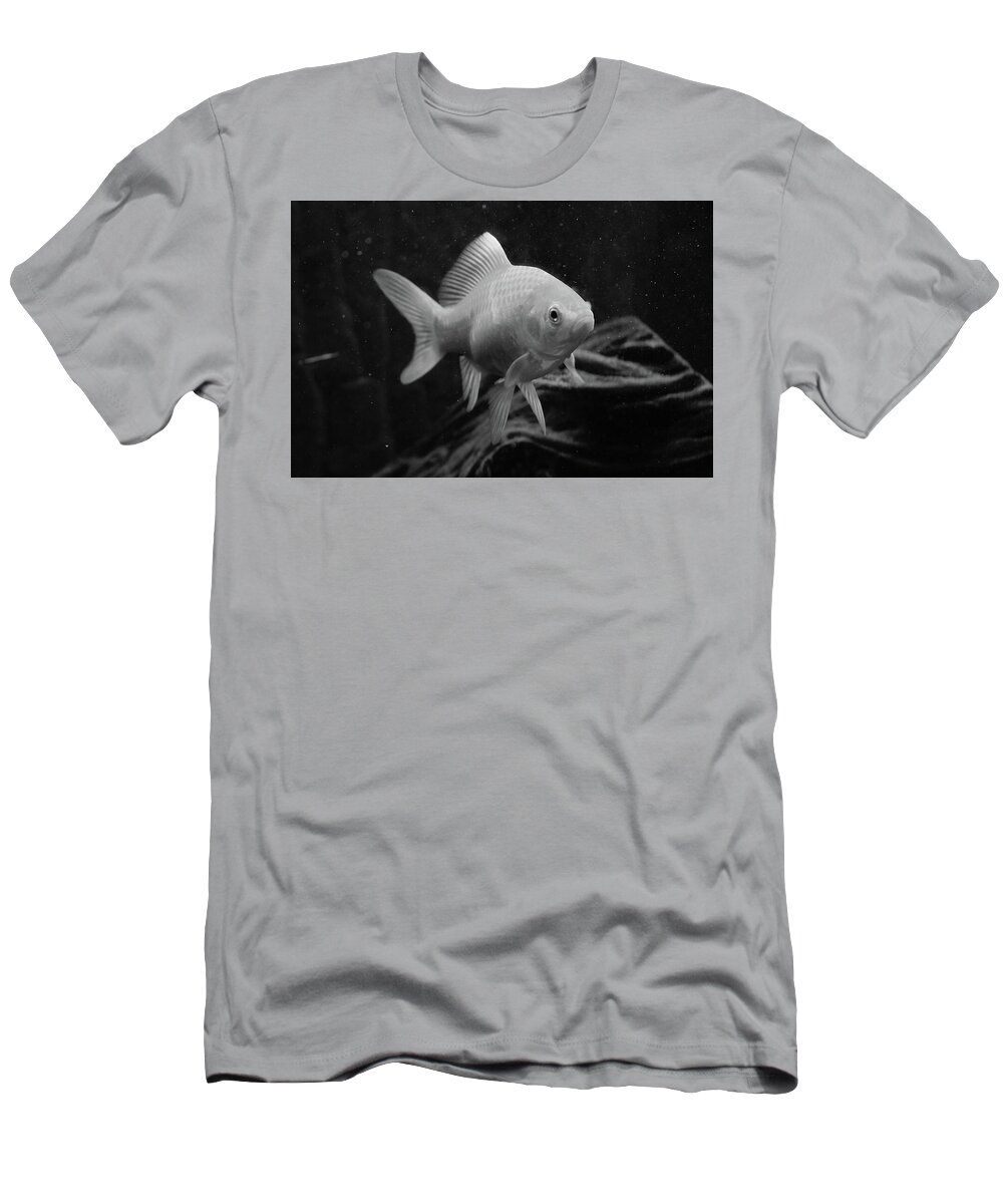 Goldfish T-Shirt featuring the photograph Gold in Mono by Neil R Finlay