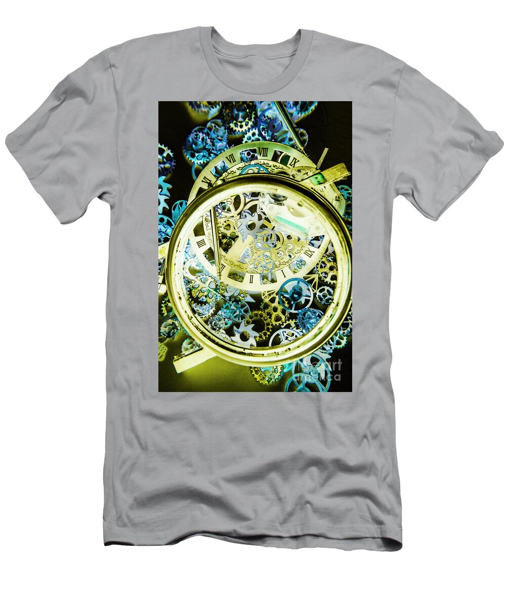 Clock T-Shirt featuring the photograph Golden loop by Jorgo Photography