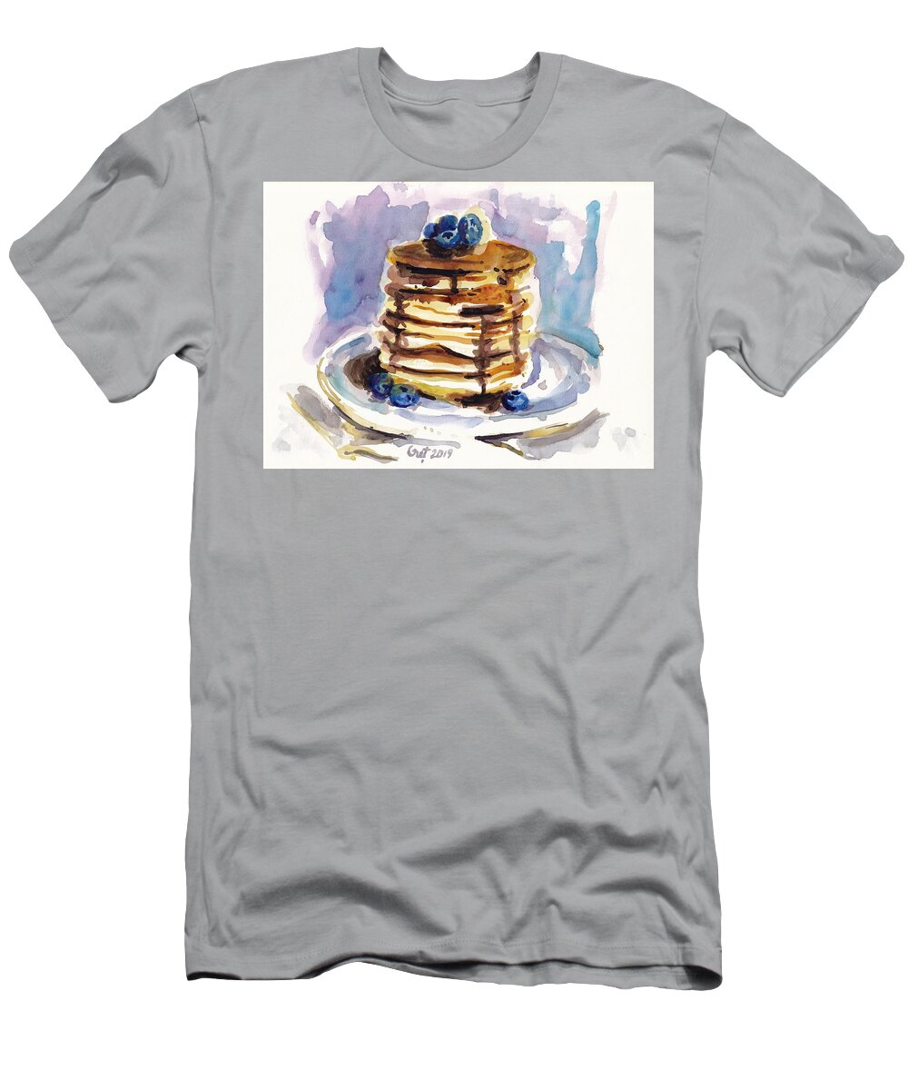 Pancake T-Shirt featuring the painting Good Morning by George Cret