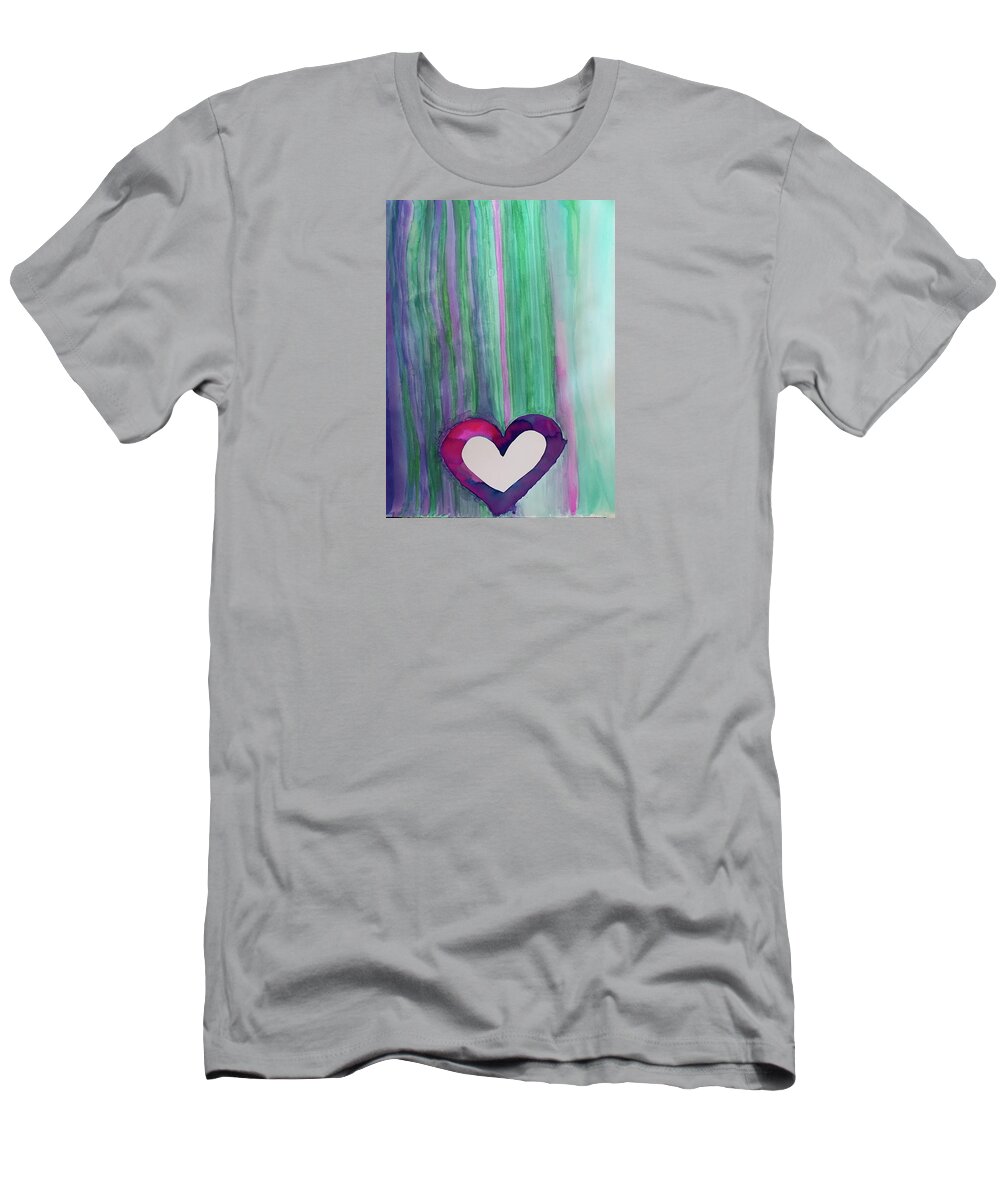 Vibrant T-Shirt featuring the painting Grace Streaming by Sandy Rakowitz