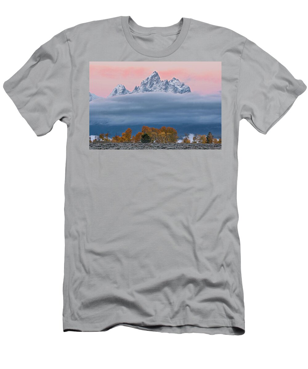 Grand Tetons T-Shirt featuring the photograph Grand Teton Color by Wesley Aston