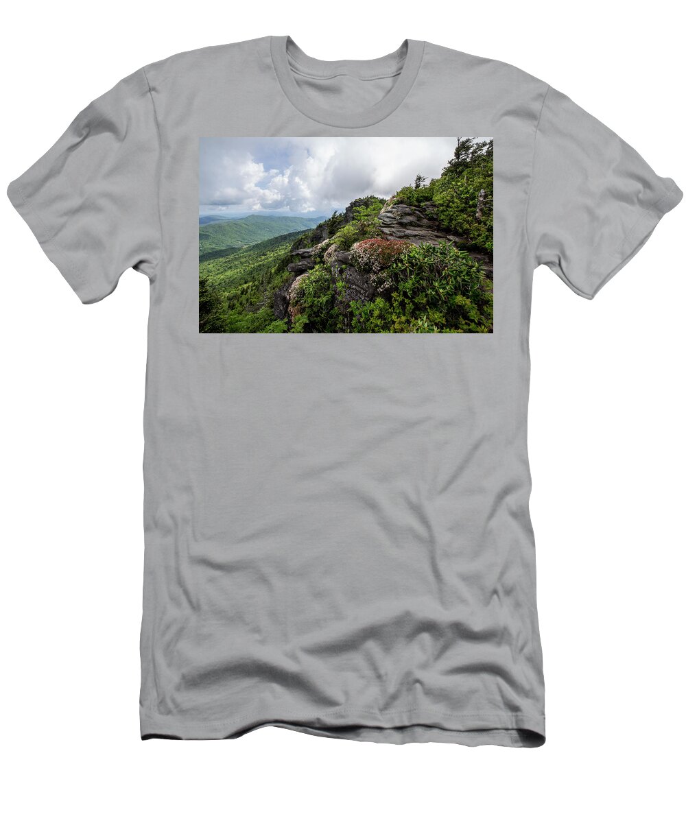 Trail T-Shirt featuring the photograph Grandfather Mountain Trail by White Mountain Images