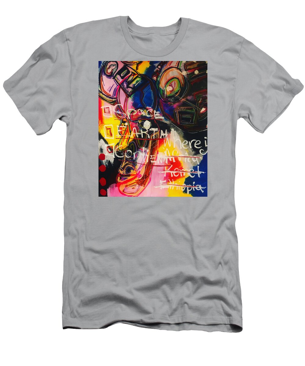 #abstractexpressionism #acrylicpainting #pastelpainting #juliusdewitthannah T-Shirt featuring the mixed media Gratitude by Julius Hannah