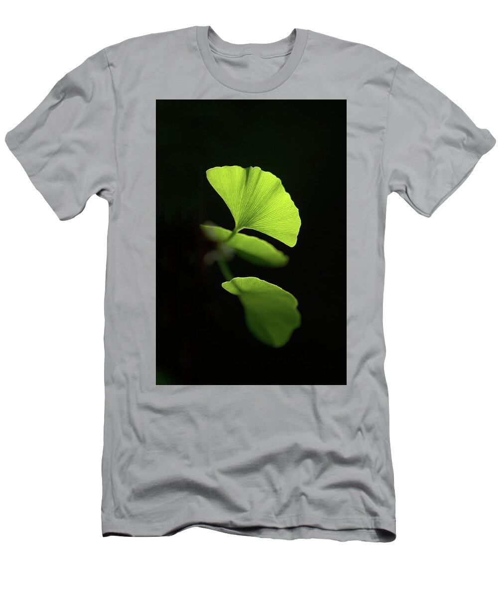 Leaves T-Shirt featuring the photograph Green Sagacity by Philippe Sainte-Laudy
