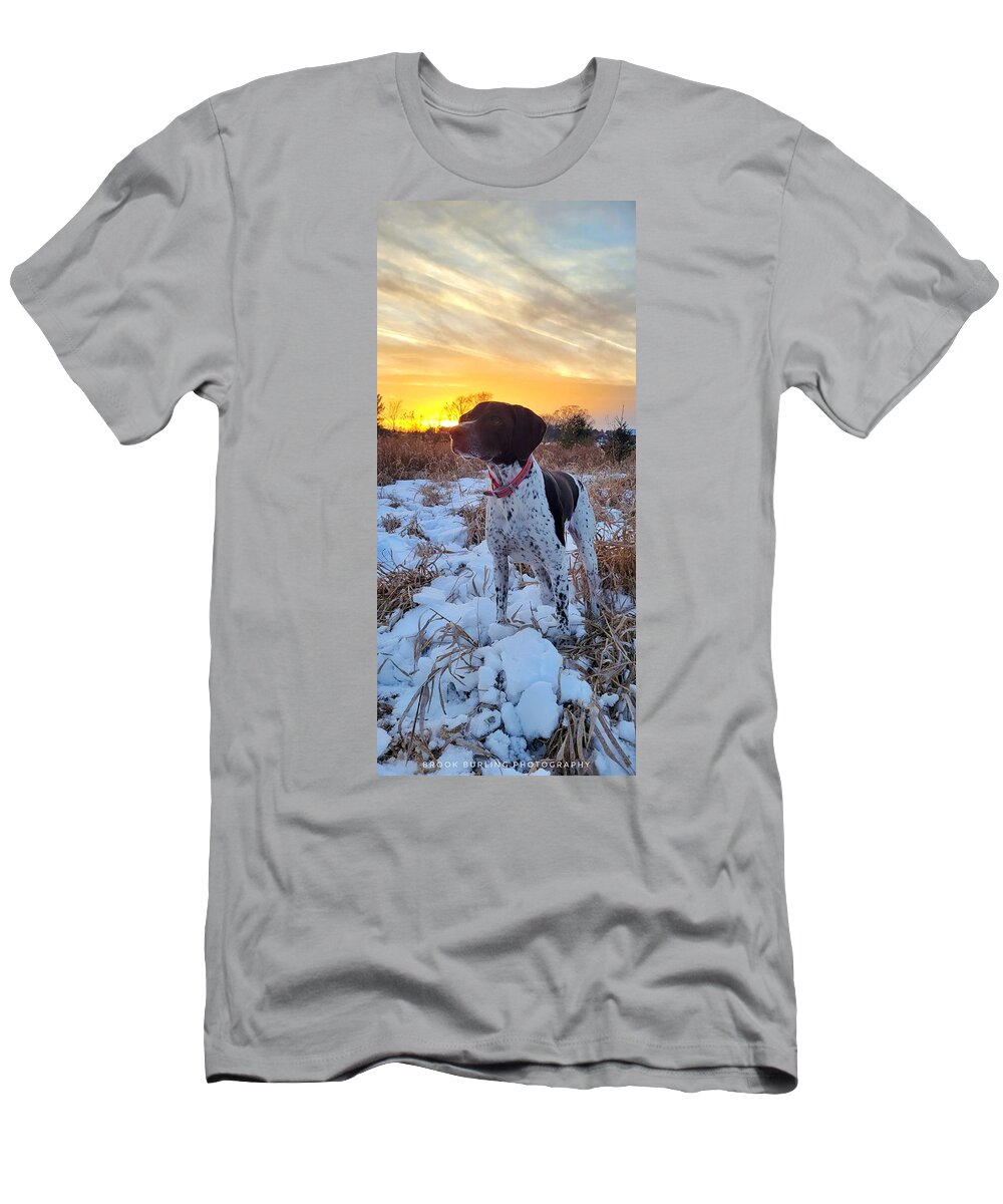 German Shorthaired Pointer T-Shirt featuring the photograph GSP by Brook Burling