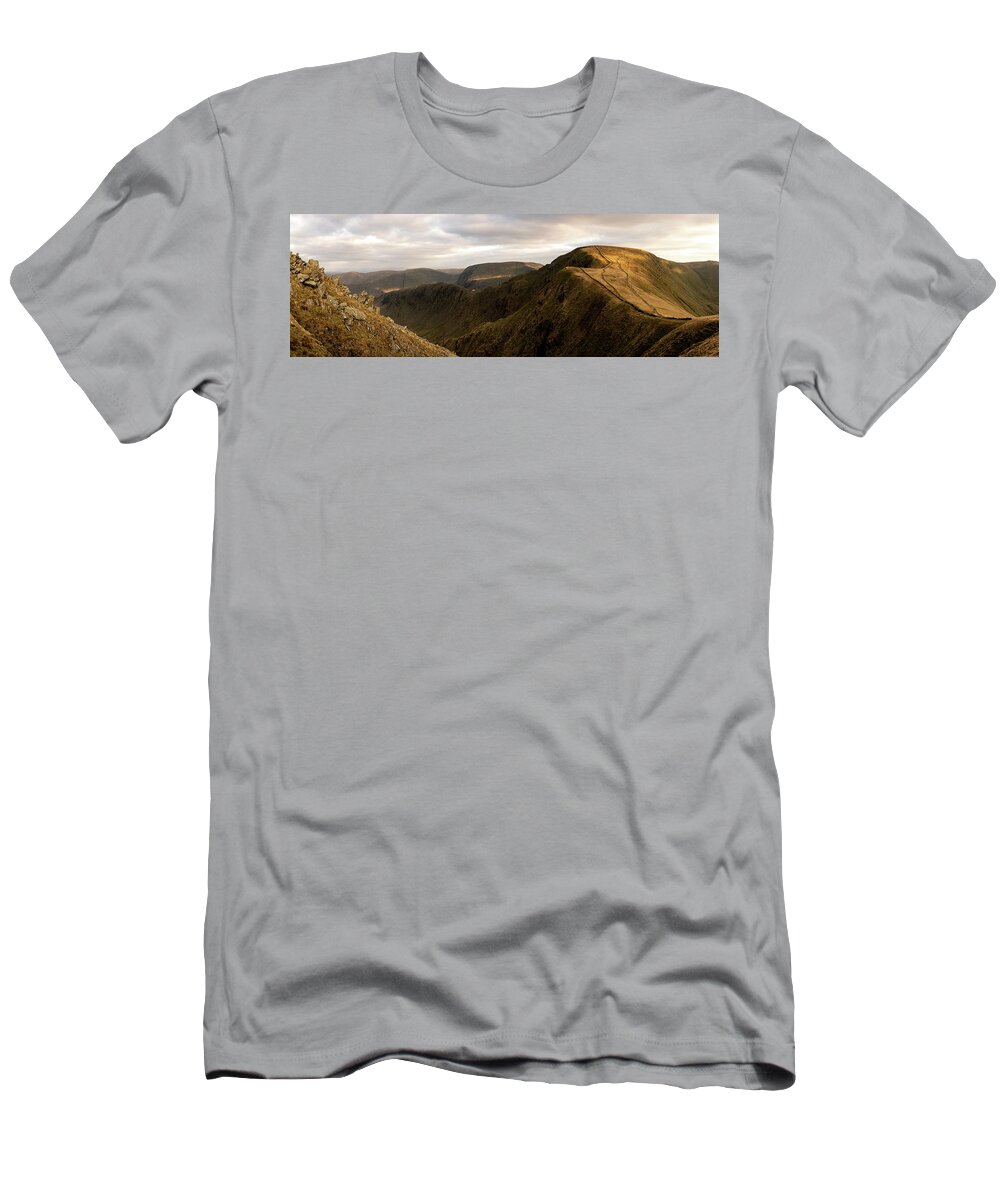 Panorama T-Shirt featuring the photograph High Street Lake District by Sonny Ryse