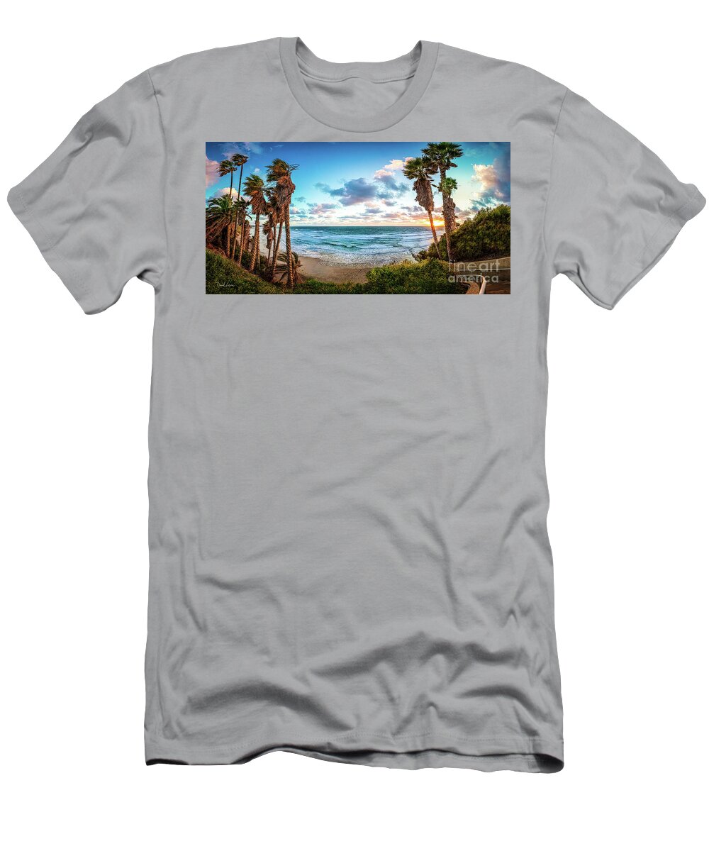 Beach T-Shirt featuring the photograph High Winds at Swami's Beach by David Levin