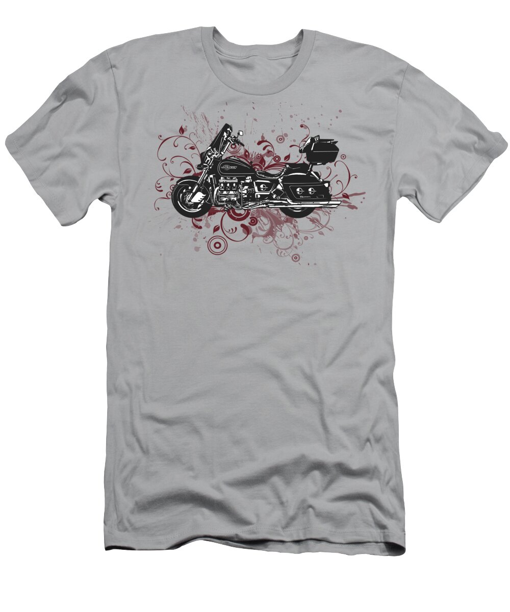 Motorcycle T-Shirt featuring the digital art Honda Valkyrie Motorcycle by Leah McDaniel