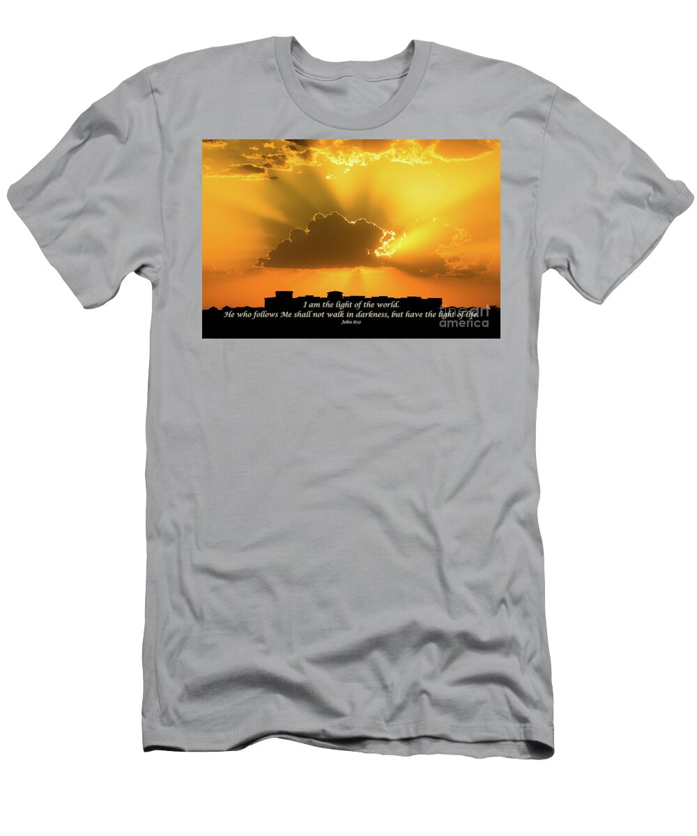 Sunrays T-Shirt featuring the photograph I Am The Light Of The World IN003 by Kenneth Johnson