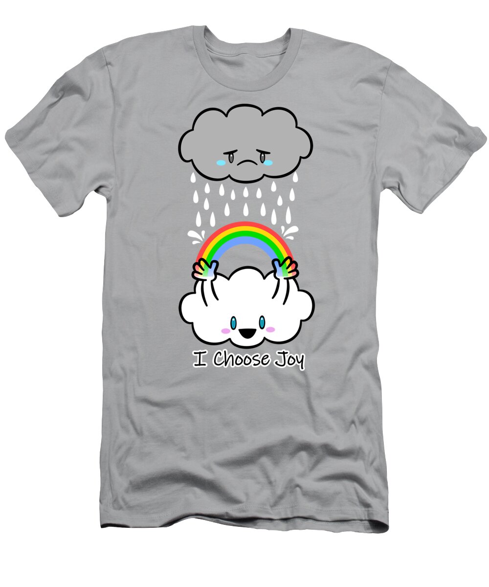 Cloud T-Shirt featuring the mixed media I Choose Joy by J L Meadows