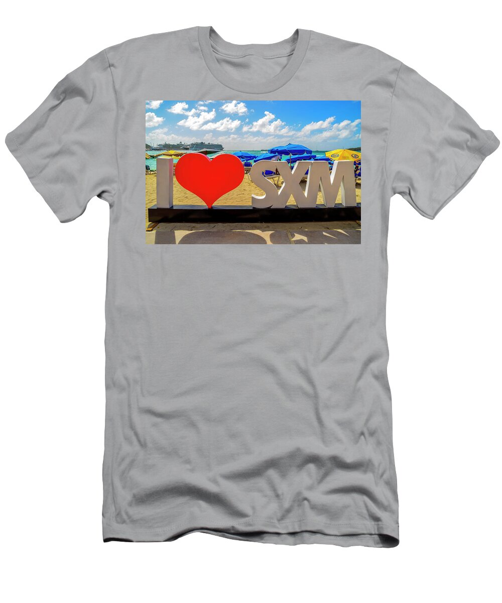 Cruise T-Shirt featuring the photograph I love St. Maarten by AE Jones