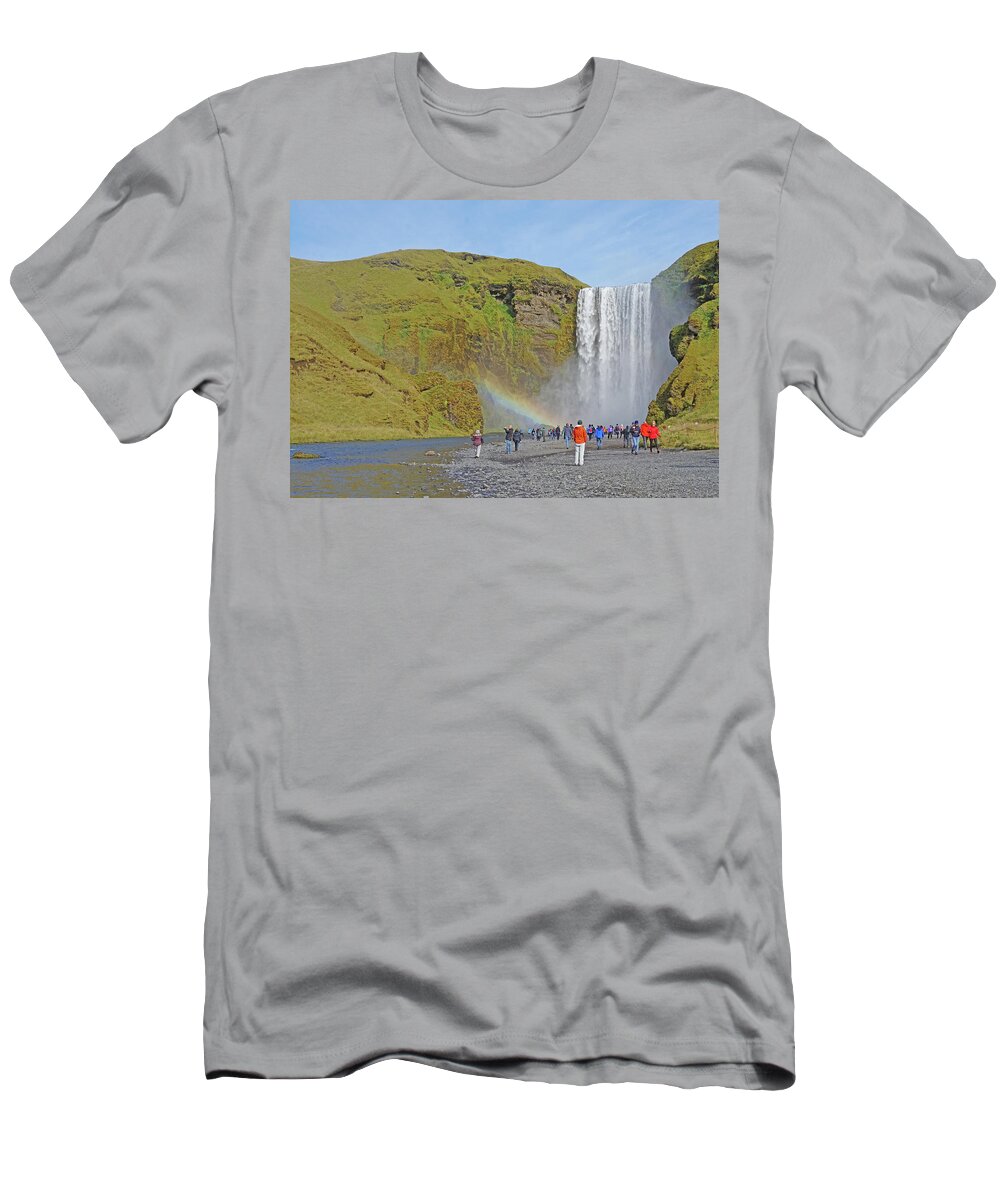 Iceland T-Shirt featuring the photograph Iceland Waterfalls by Yvonne Jasinski