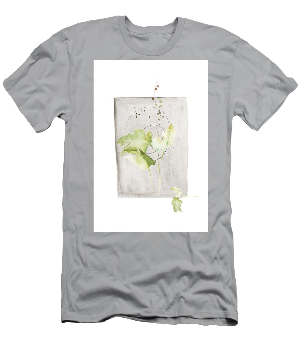 Pressed Flowers T-Shirt featuring the digital art Ikebana Zen 3 by Georgia Clare