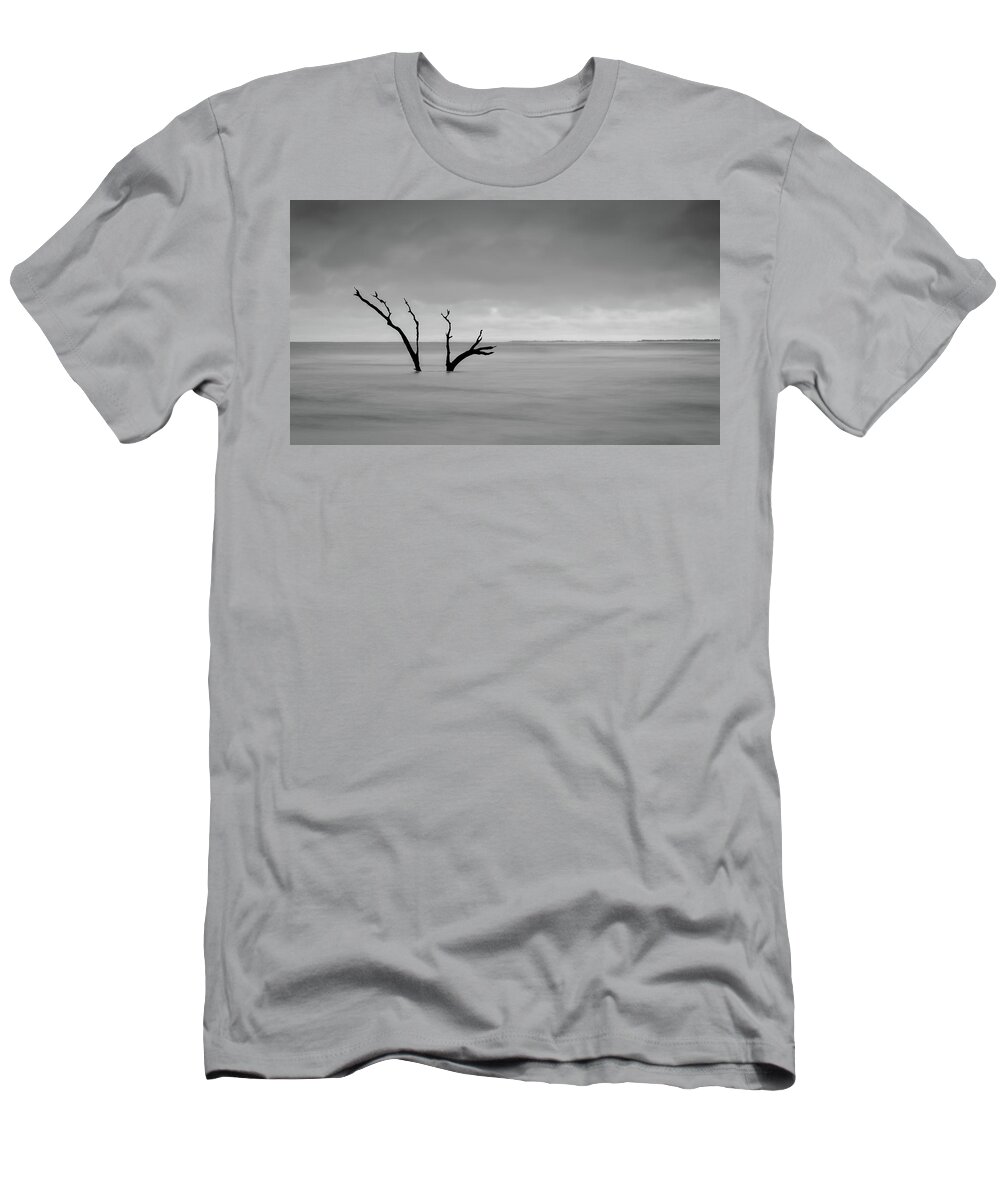 Folly Beach T-Shirt featuring the photograph I'm Not Alone - Folly Beach SC by Donnie Whitaker