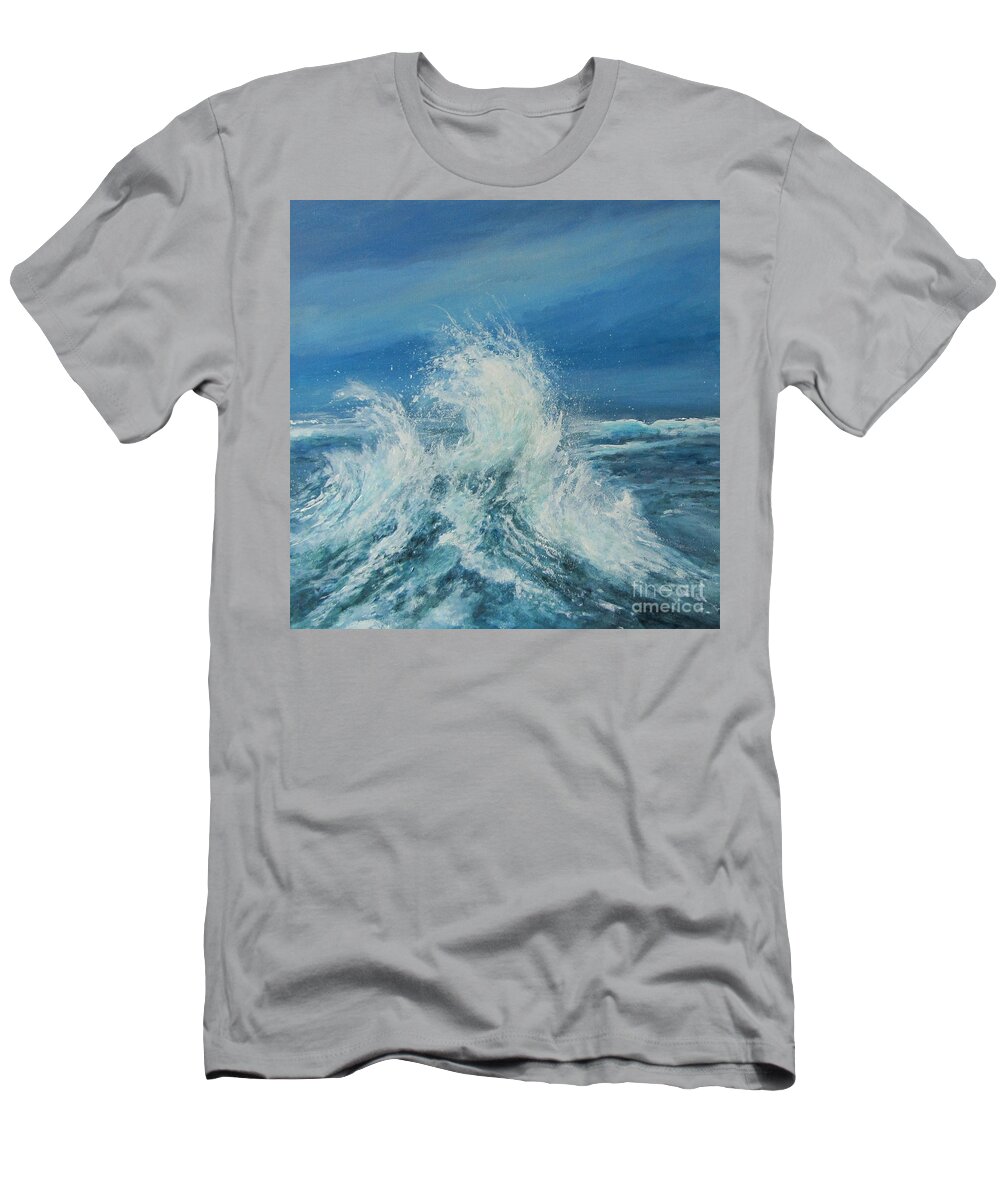 Acrylic T-Shirt featuring the painting Intensity by Valerie Travers