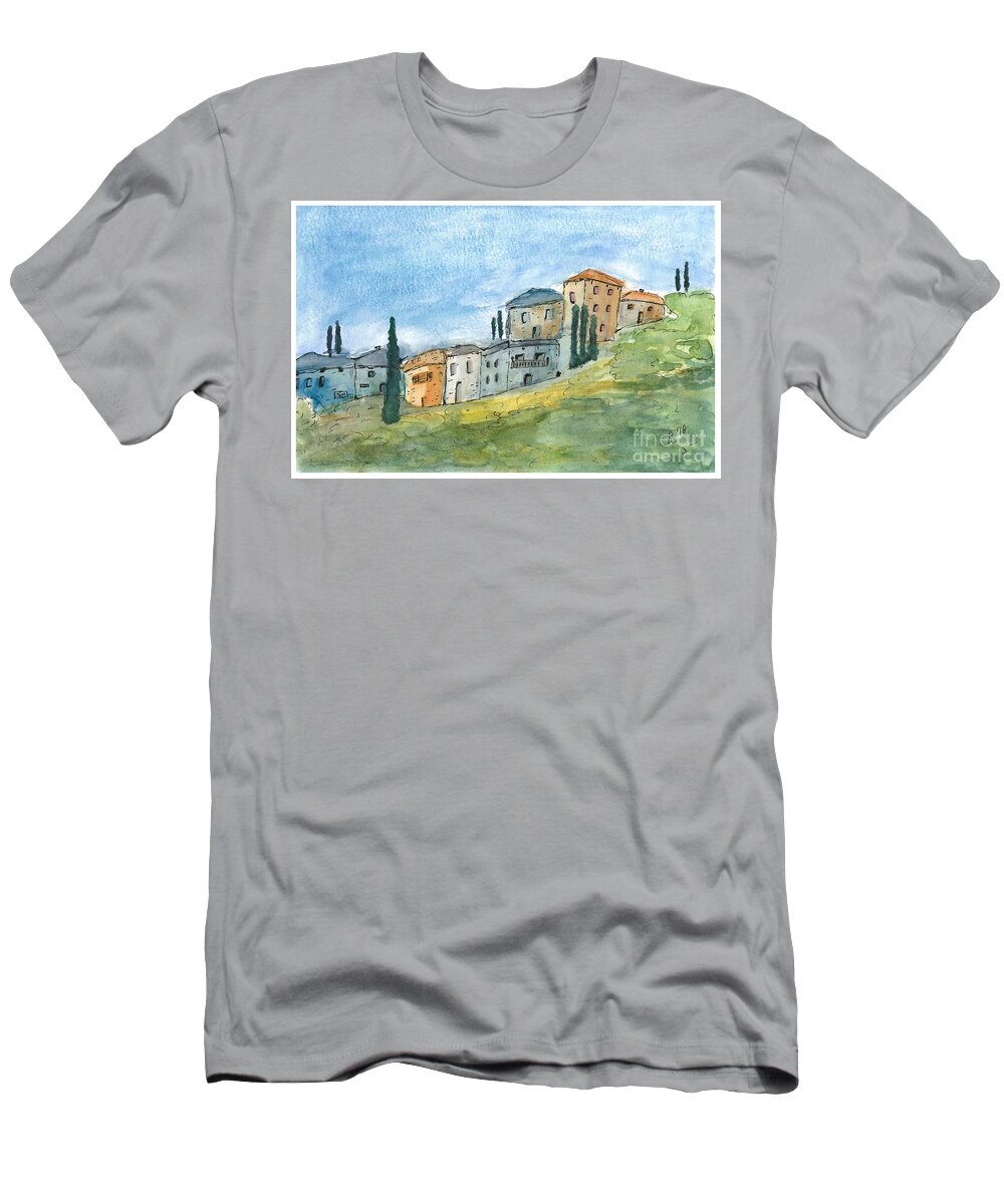 Water T-Shirt featuring the painting Italiano by Loretta Coca