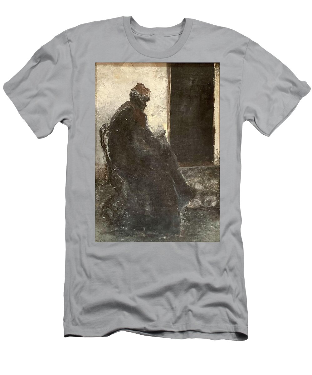 Figure T-Shirt featuring the painting Jerusalem Elder by David Euler