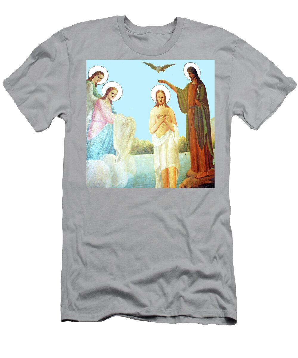 Angels T-Shirt featuring the photograph John The Baptist at St. Mary Church by Munir Alawi