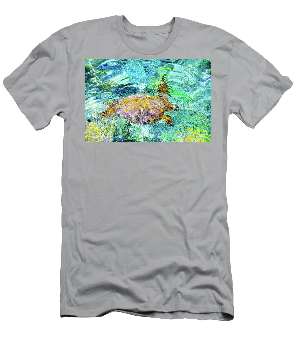 Sea Turtle T-Shirt featuring the photograph Kanaloa Honu by David Lawson