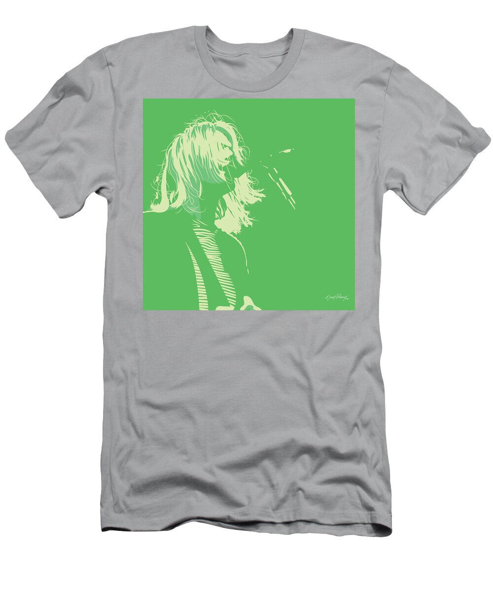 Kurt Cobain T-Shirt featuring the digital art Kurt Cobain by Kevin Putman