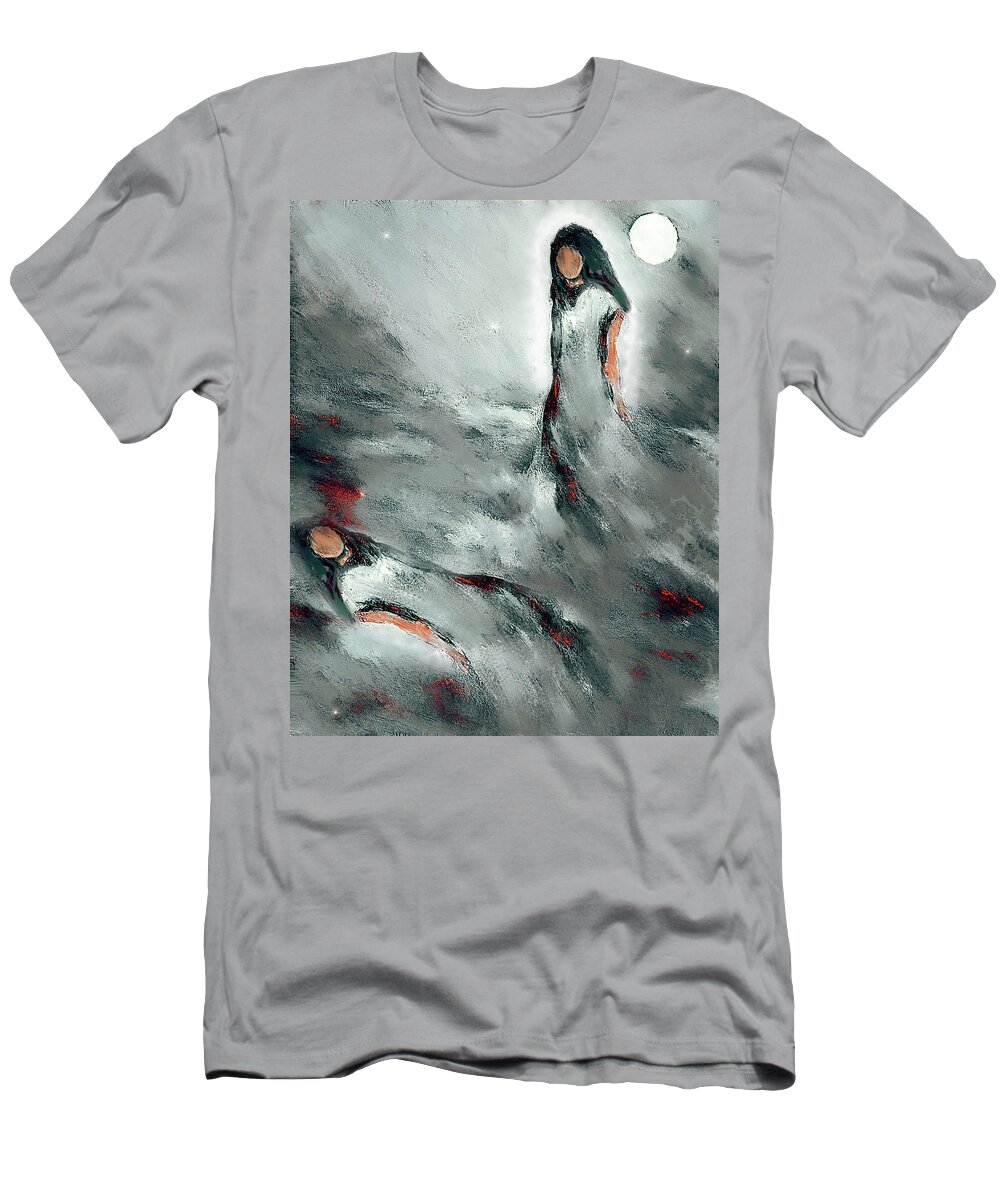 Resurrection T-Shirt featuring the digital art Lady Lazarus Mary by Melissa D Johnston
