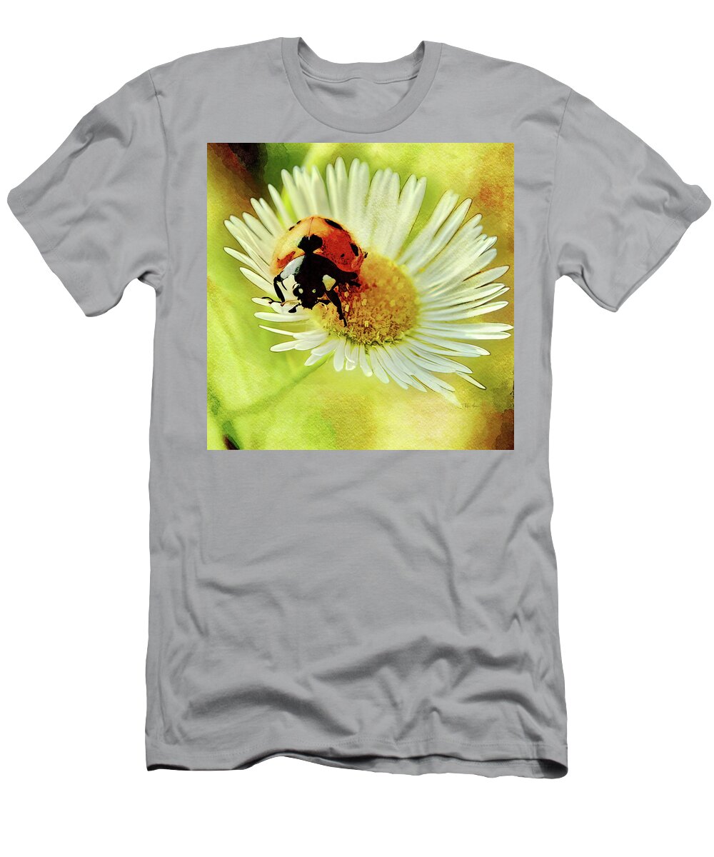 Ladybug T-Shirt featuring the painting Ladybug Love by Russ Harris