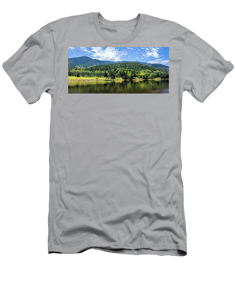 Colorado T-Shirt featuring the photograph Lake Isabel Colorado Panorama by Debra Martz