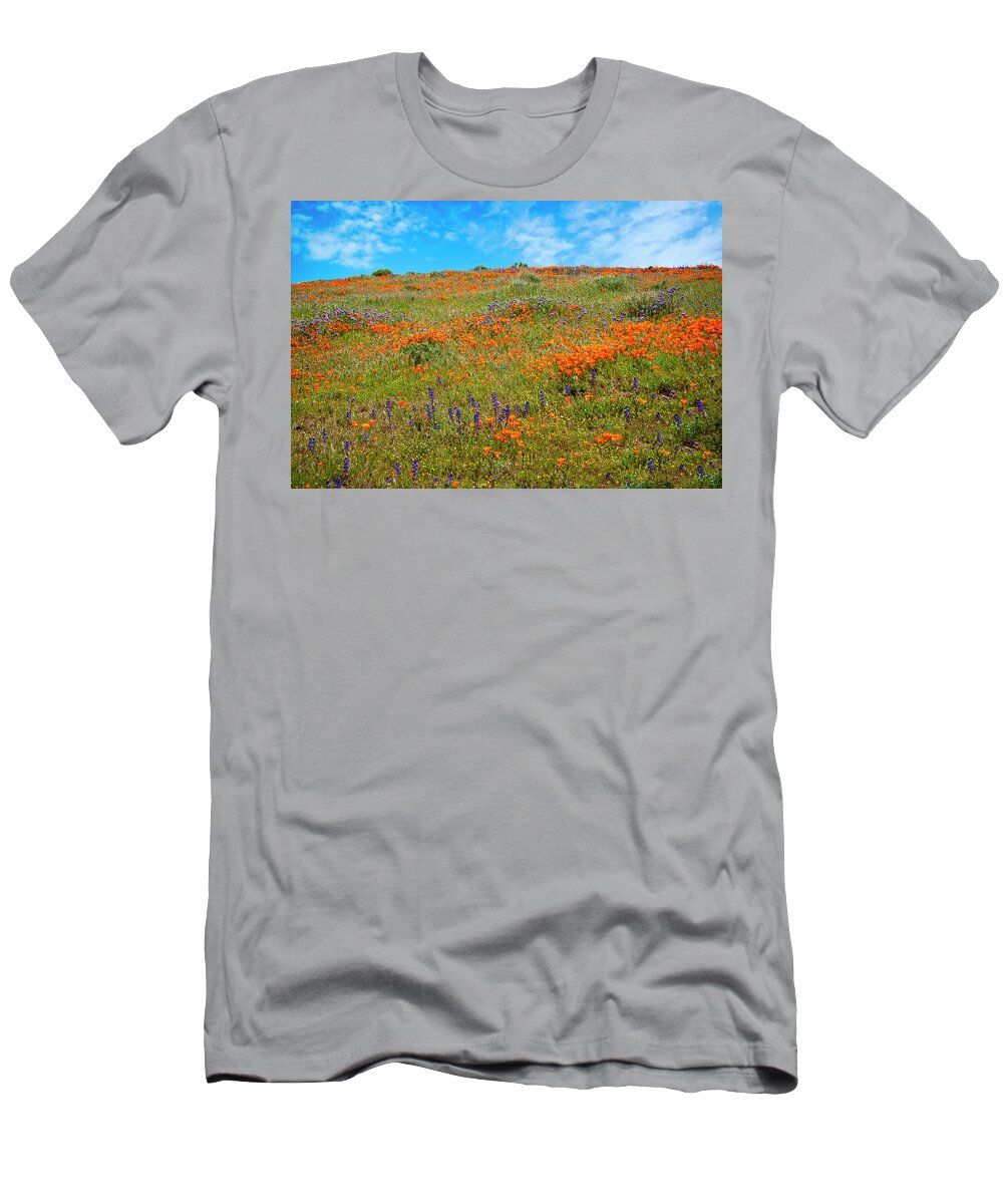 Superbloom T-Shirt featuring the photograph Layers of Loveliness - Superbloom 2019 by Lynn Bauer