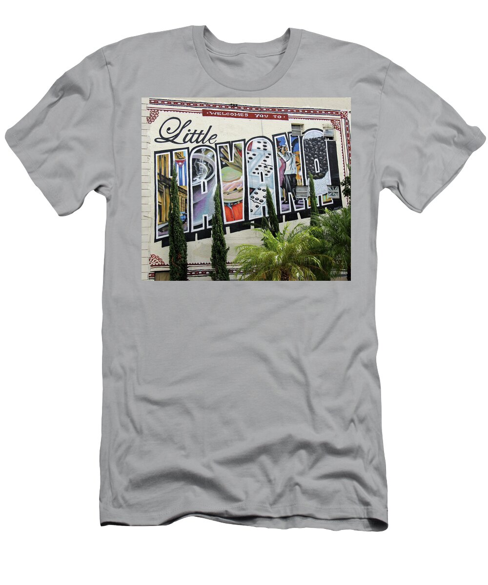Little Havana T-Shirt featuring the photograph Little Havana - Miami, Florida - Wall Mural by Richard Krebs