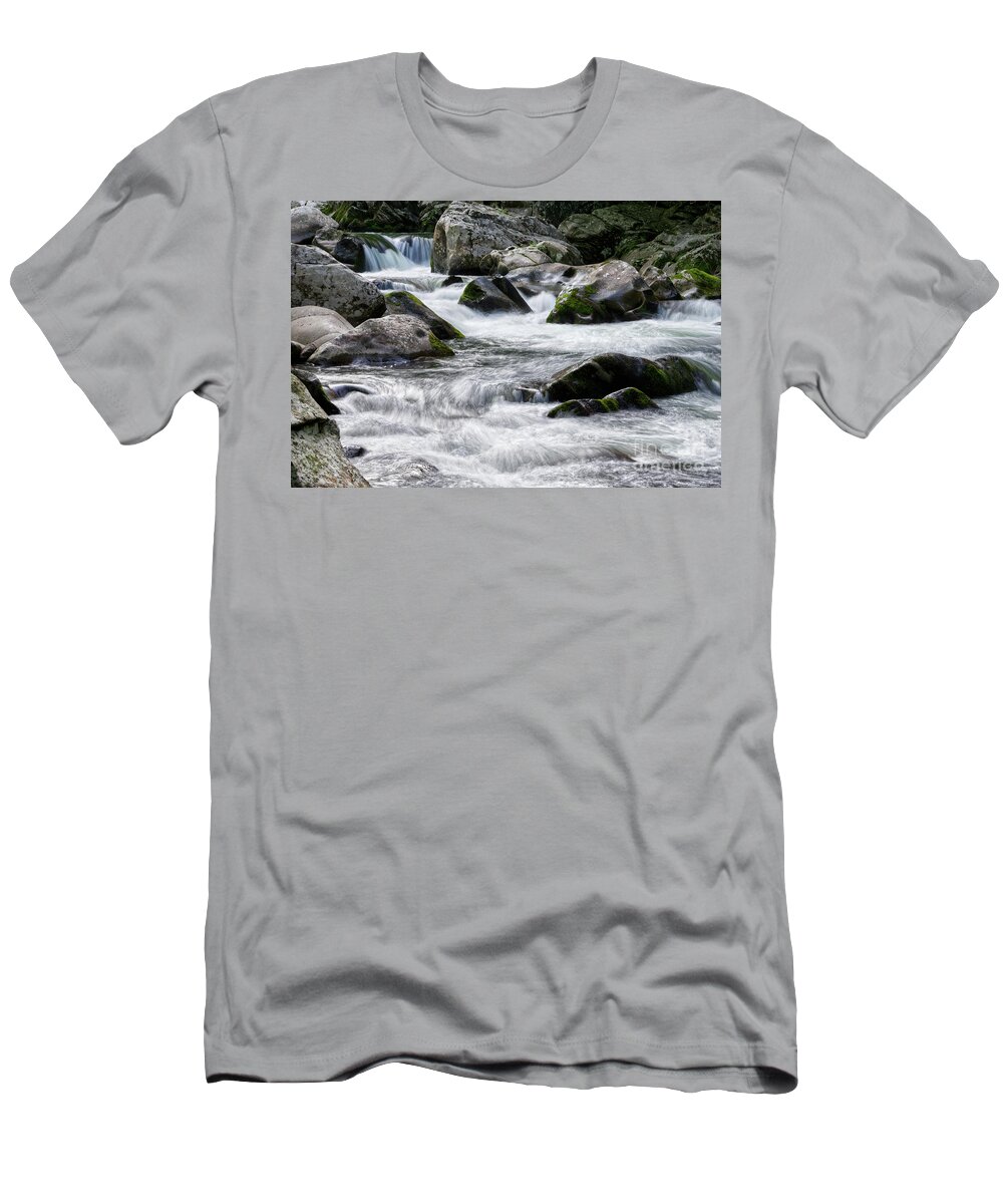 Little River T-Shirt featuring the photograph Little River Rapids 3 by Phil Perkins