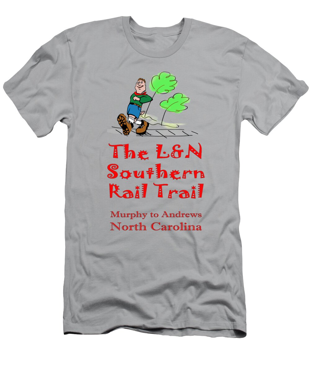L&n T-Shirt featuring the photograph LN Southern Rail Trail Boy Scout by Debra and Dave Vanderlaan