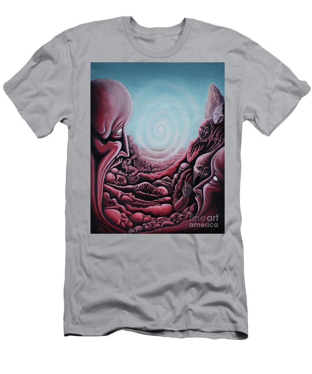 Lost In Seclusion T-Shirt featuring the painting Lost in Seclusion by Michael TMAD Finney