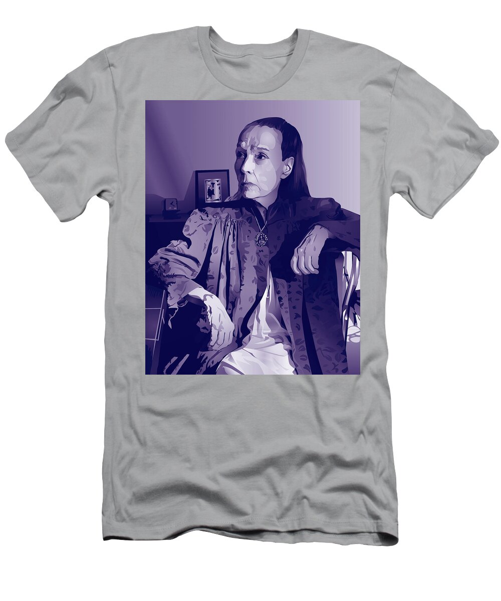 Louise Brooks Official T-Shirt featuring the digital art Louise Brooks in Rochester - Royal Amethyst by Louise Brooks