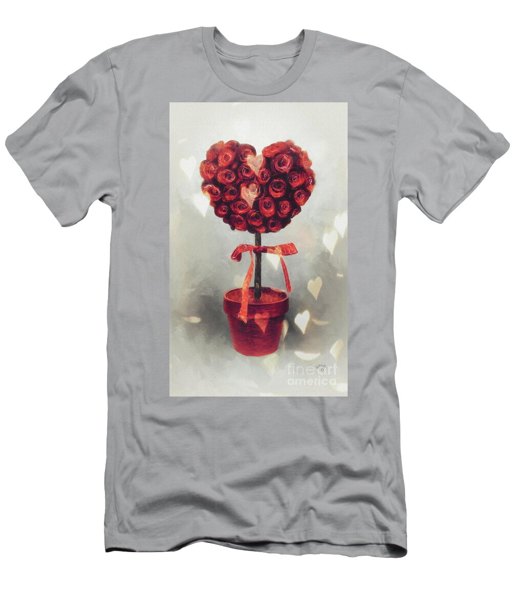 Valentine T-Shirt featuring the digital art Love Is In The Air by Lois Bryan
