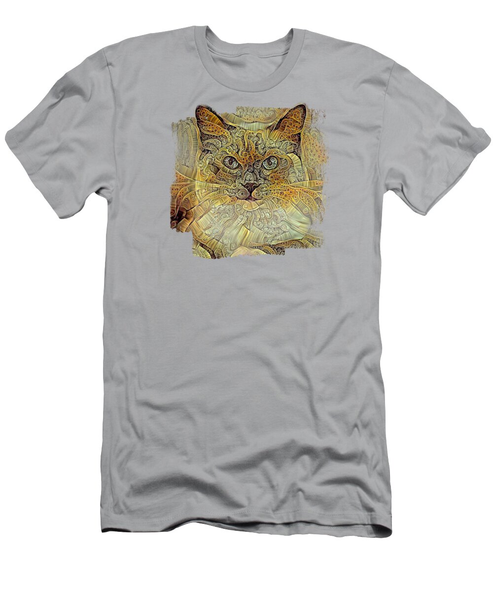 Himalayan Cat T-Shirt featuring the digital art Luxury Himalayan Kitty by Elisabeth Lucas