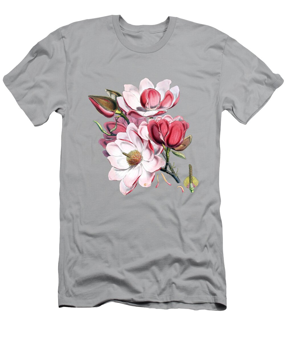 Magnolia T-Shirt featuring the digital art Magnolia by Madame Memento