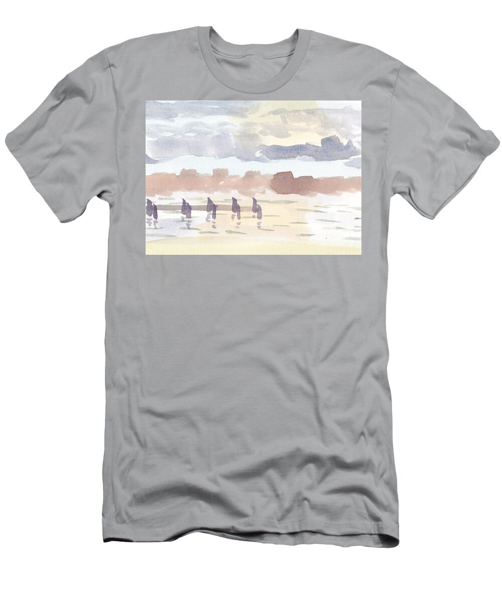 Zen T-Shirt featuring the painting Magothy River Zen by Maryland Outdoor Life