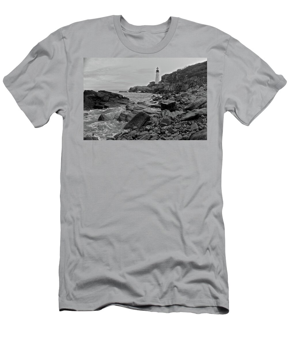 Maine T-Shirt featuring the photograph Maine shore by Dmdcreative Photography